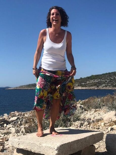 Sabine Storms bei einem Aufenthalt am Meer